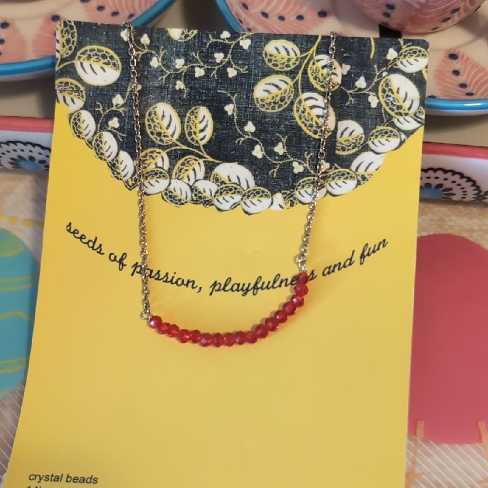 Red Beaded Necklace